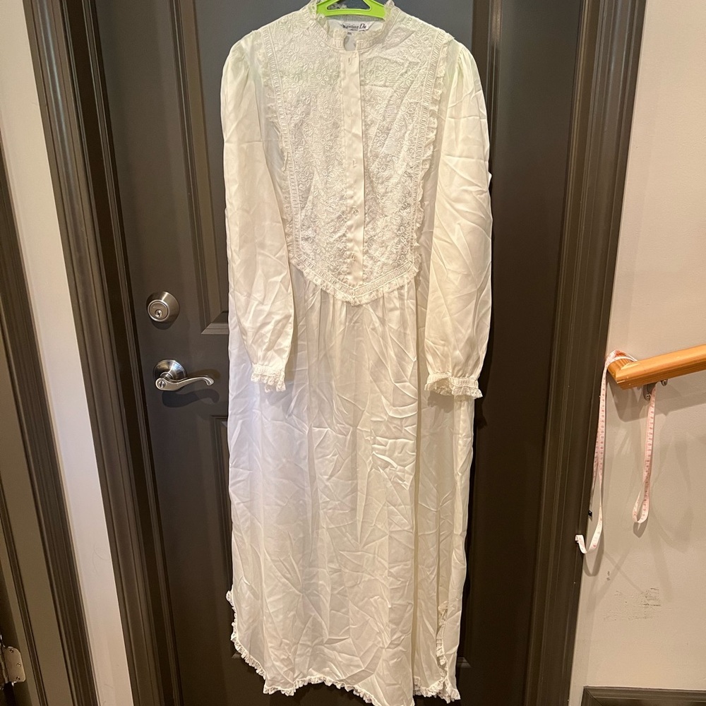 Christian Dior white lace sleep dress